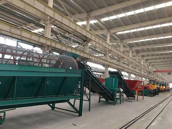 Cow Dung Organic Fertilizer Granulation Production Line 10t / H Process