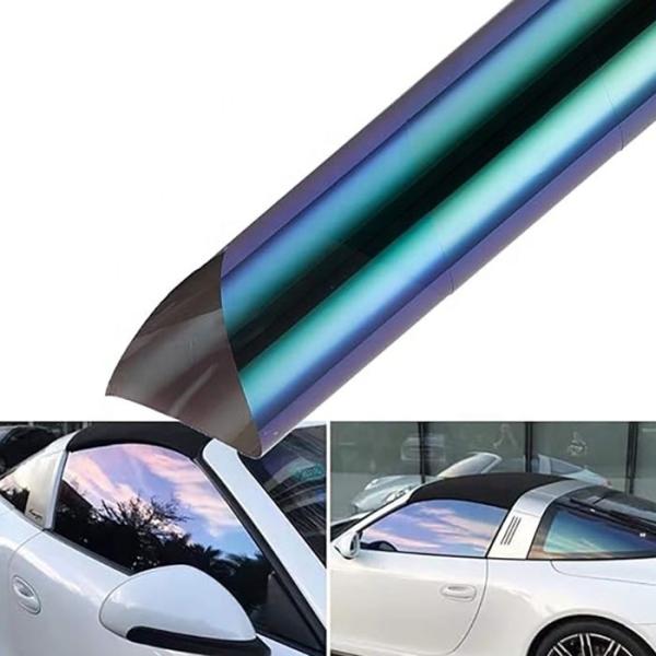 VLT85% Sunset Burning Decoration Chameleon Tint Film 1.52x30m Heat Insulation Window Film