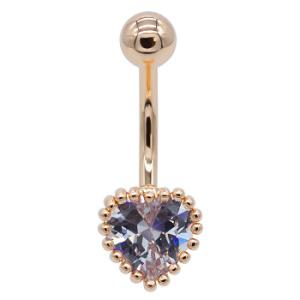 Gold Plated Body Piercings Jewellery Initial Piercing Sexy Heart Shape