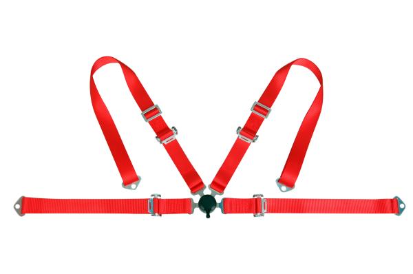 4 Point Static Racing Safety Belts In Black , Red , Blue , Yellow , Gray