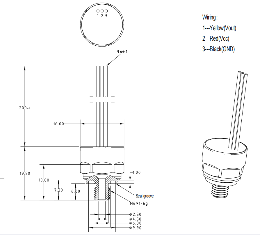 Low Cost Diffused Silicon Oil-Filled Pressure Sensor for Coffee Machine