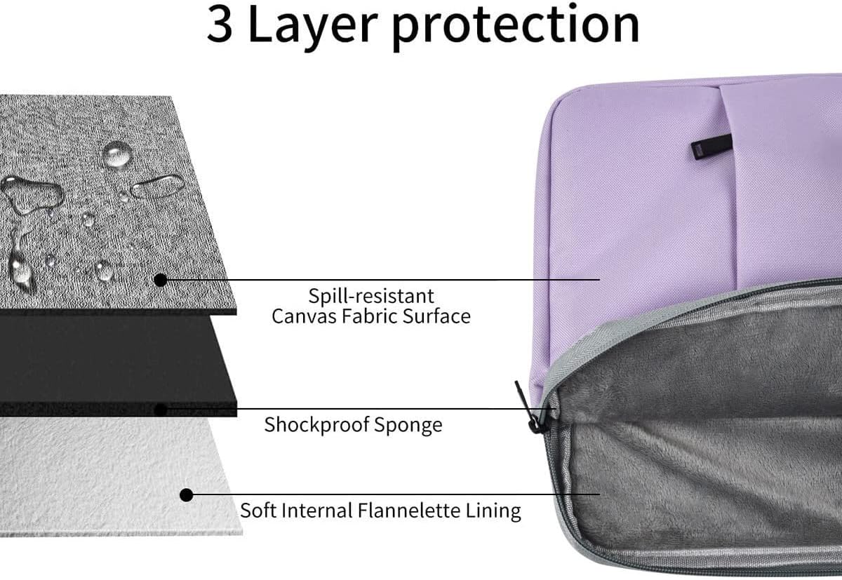 15.6 16 Inch Laptop Case Sleeve for HP 15.6 Laptop Computer Bag Carrying Handbag with Handle Waterproof Zipper
