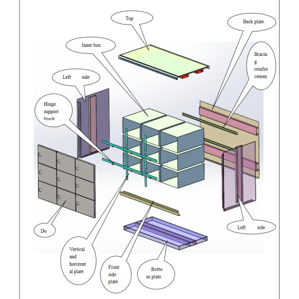 1100mm × 450mm × 600mm Stainless Steel Shoe Stand With Lockers