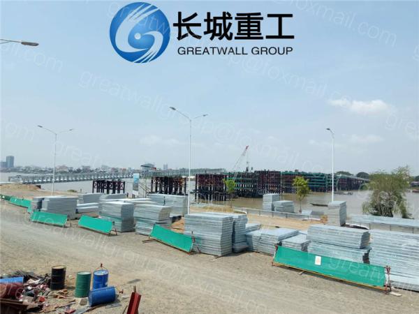 GW D Type Temporary Steel Bridge , Modular Steel Bridge Big Span Firm Resistant