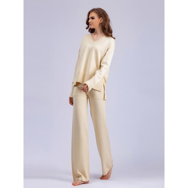 Women s Sweaters s Latest and Fashionable Product 2024 autumn/winter V-neck loose casual sweater pullover two-piece set