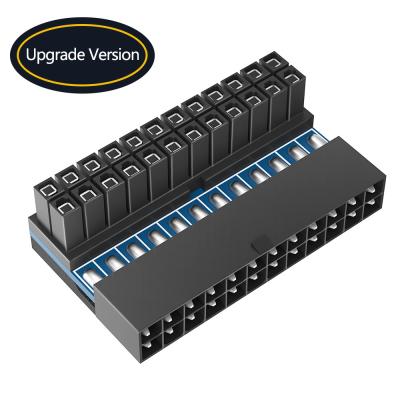 ATX 24Pin 90 Graus 24 Pin para 24pin Plug Adaptador de energia placa-mãe Conectores de energia da placa-mãe Modular para alimentação