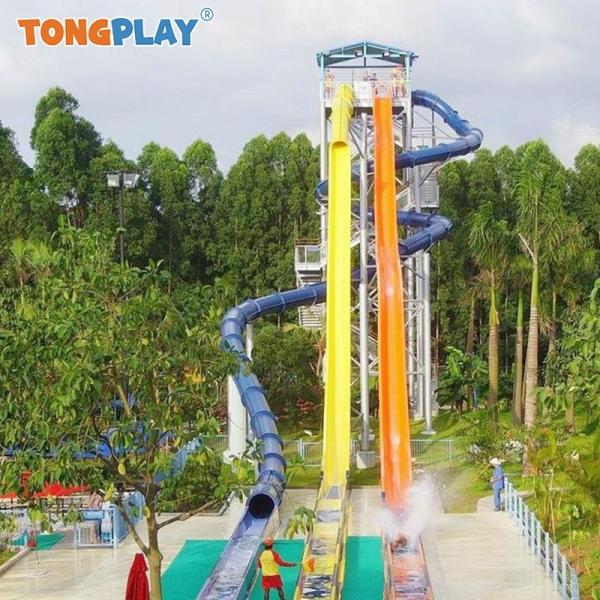 Water Playground Game Large Fiberglass Freefall Water Slide for Sale for Water  Park Play Equipment