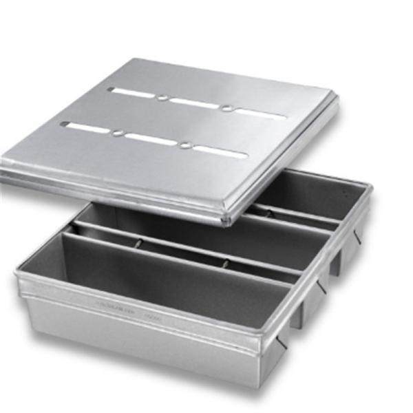 Rk Bakeware China-Chicago Металлическая промышленная 4 ремни Силиконовый остекленный Нонстик Пулман Хлебная плесень