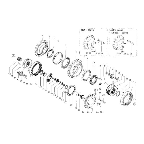 Engrenagem planetária 0941514 da parte traseira do conjunto de portador E240 do planeta de E200B ò MS180-8