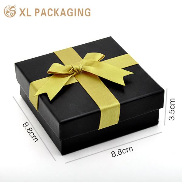 Cajas de regalo personalizadas XL Packaging, embalaje con lazo, logotipo personalizable, cajas para conjuntos de joyas al por mayor, cajas de embalaje para anillos