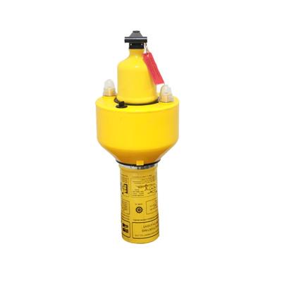 Bouée de sauvetage lumineuse à redressement automatique et signal fumigène à activation automatique