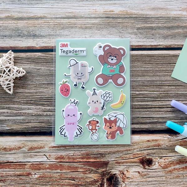 Sponge 3D Cartoon Stickers Decorative 2.5mm Childrens Bedroom Wall Stickers