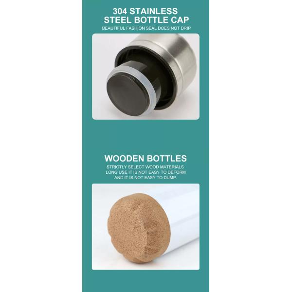 500ml Cork Bottom Cola Shaped Vacuum Seal Insulated Flask Stainless Steel Water Bottle