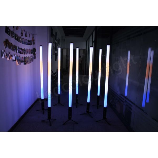 DMX Remote Control Wireless Battery 360 Degree LED Tubes DJ Stage Light for Events