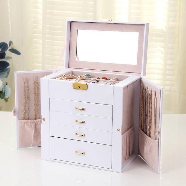 Conjunto de joyas cuadradas caja de regalo mini caja para mujeres chicas moda sólida de lujo portátil PU de cuero de PVC cartón