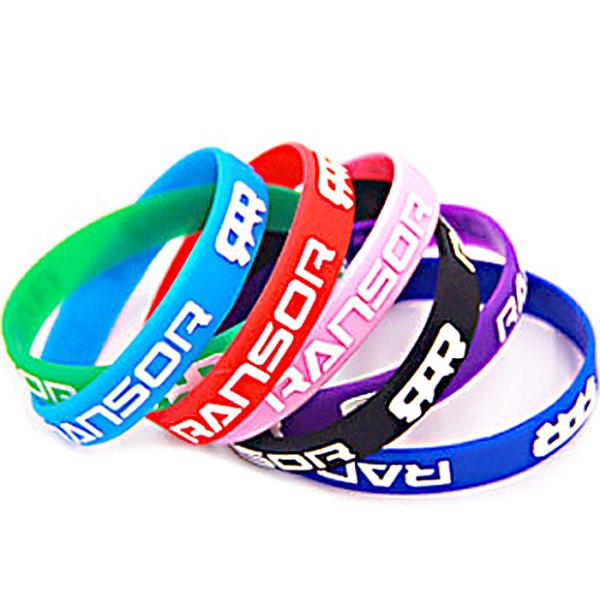 Solid White Color CMYK Imprinted Promotional Custom Silicone Rubber Wristbands