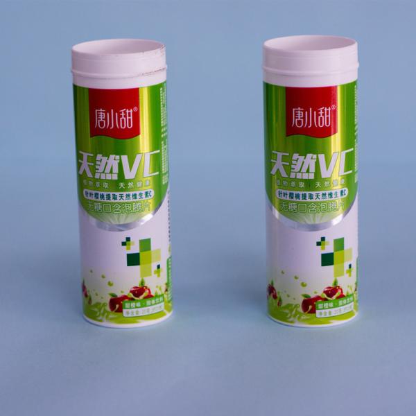 Impressão OEM 30 40 50ml Tubos de comprimidos efervescentes de vitamina C Faixa de ensaio de plástico Vial Logotipo da garrafa