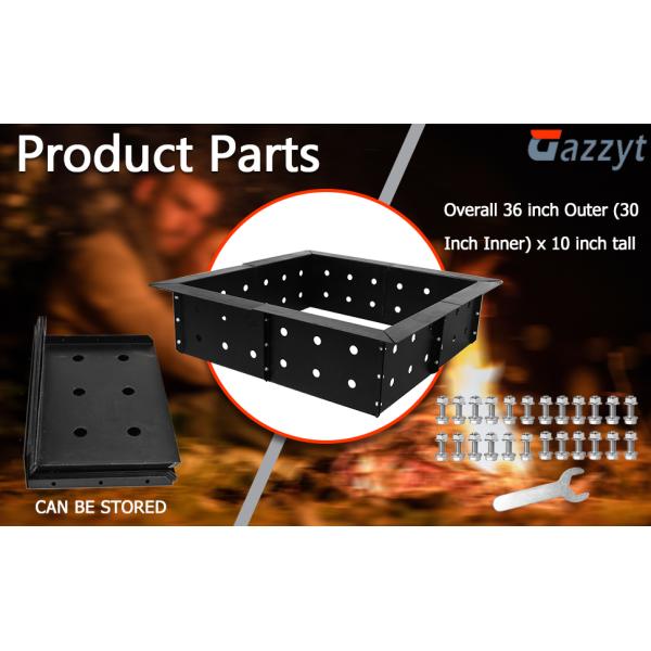 Квадратные аксессуары для кемпинга на открытом воздухе портативные огневые ямы вставка кольцо 30 