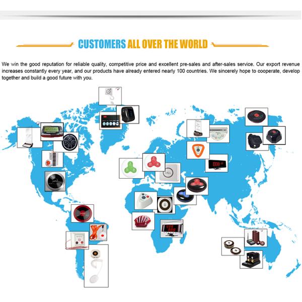 Подходит для сервера / гостей, пейджинг системы вызова стола ресторана