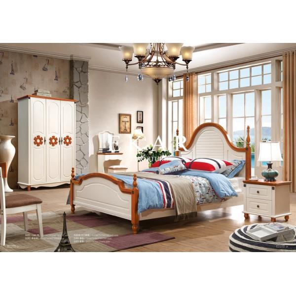 American Rural Style Wooden Double Bed