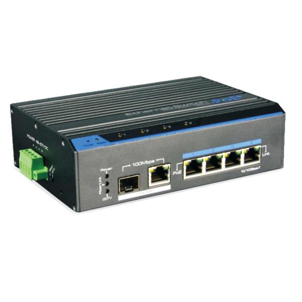 250M Fast Ethernet Waterproof Poe Extender Industrial 4 Ports