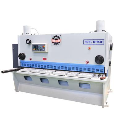 Guilhotina Máquina de corte hidráulica Cnc com Estun E21 NC Control Sheet Metal Cutting 10x2500mm
