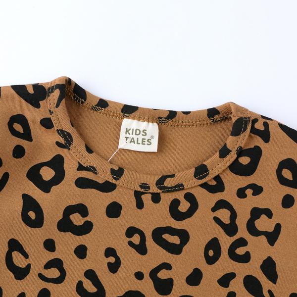 Children'S Outfit Sets Children'S Leopard Print Casual Cotton Suits