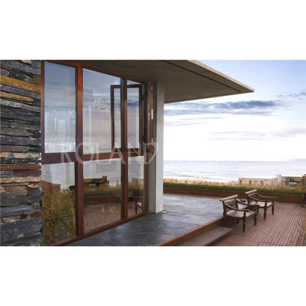 Wood Grain 0.76 PVB Aluminum Casement Windows Double Glazed