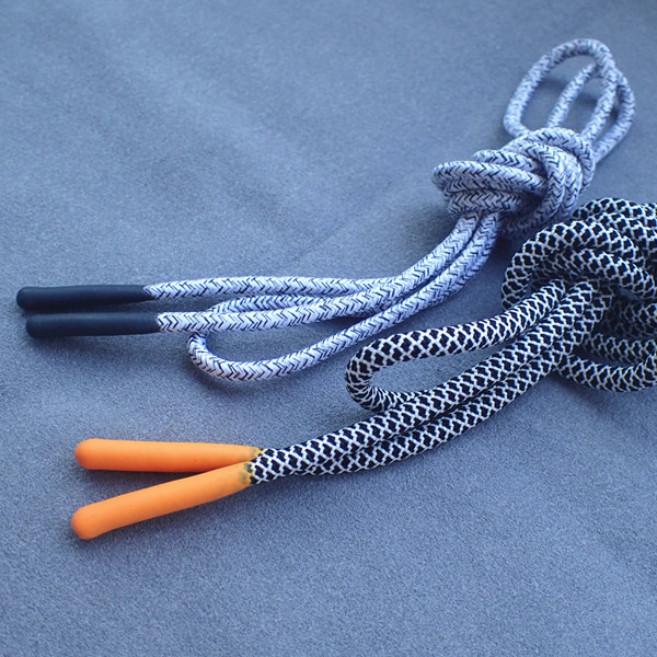 Шнур Drawstring одежды спорт изготовленный на заказ с концами силикона