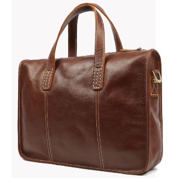 Классические сумки посыльного ноутбука Cowhide первого слоя лоска