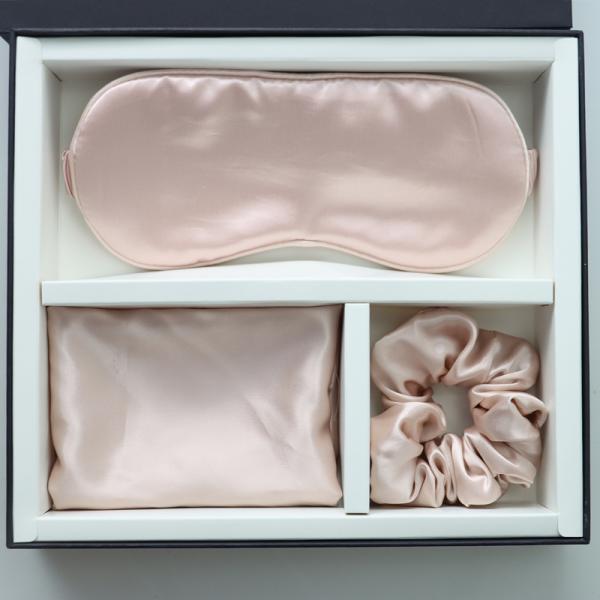 Luxury Sleep Black Silk Eye Mask Custom LOGO OEM/OEM 100% шелковый подушечный чехол набор черный