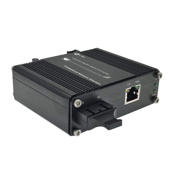 Convertisseur automatique de médias de MDI 2048K MAC Industrial Media Converter 60W PoE+
