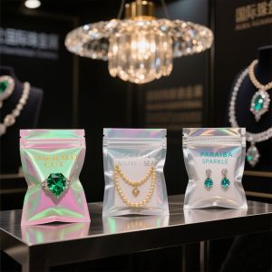 Custom Order Neon Holographic Earrings Packaging Window Custom Logo Embossed