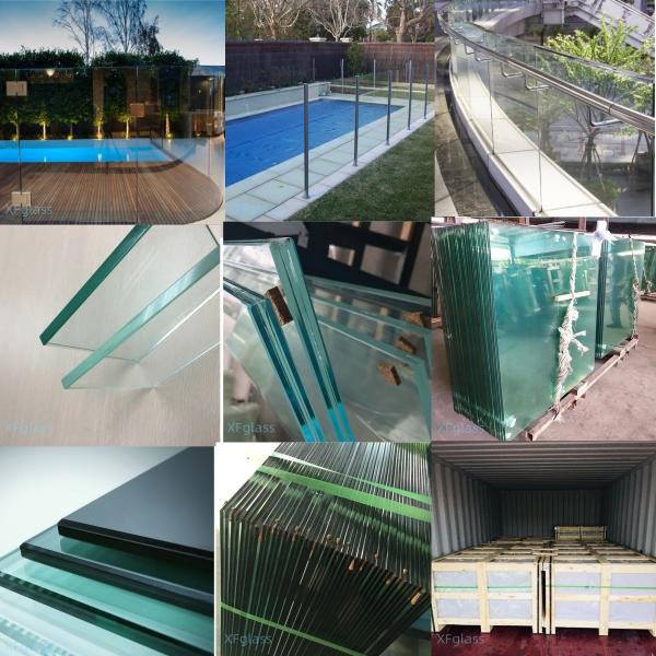 Barandillas de vidrio para pisos exteriores Barandillas de vidrio templado cortadas a medida Barandillas de vidrio sin marco Barandillas de vidrio sin costura Balcón