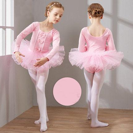 Children cotton dance clothes girl's autumn long sleeve ballet dance leotard veil dress can be printed your LOGO