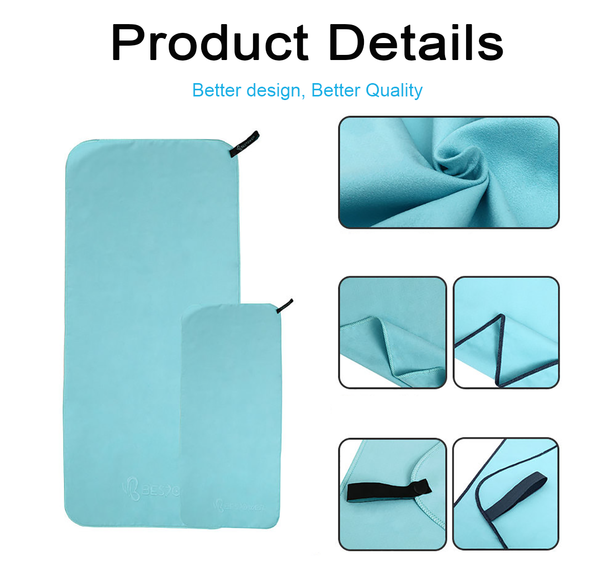 Custom Fitness Microfiber Sport Towels Quick Dry Microfiber Suede Towel Workout Towels