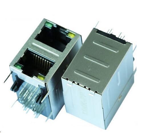 Stacked Female Network RJ45 Connectors For Lan Switch / Gateway Projects