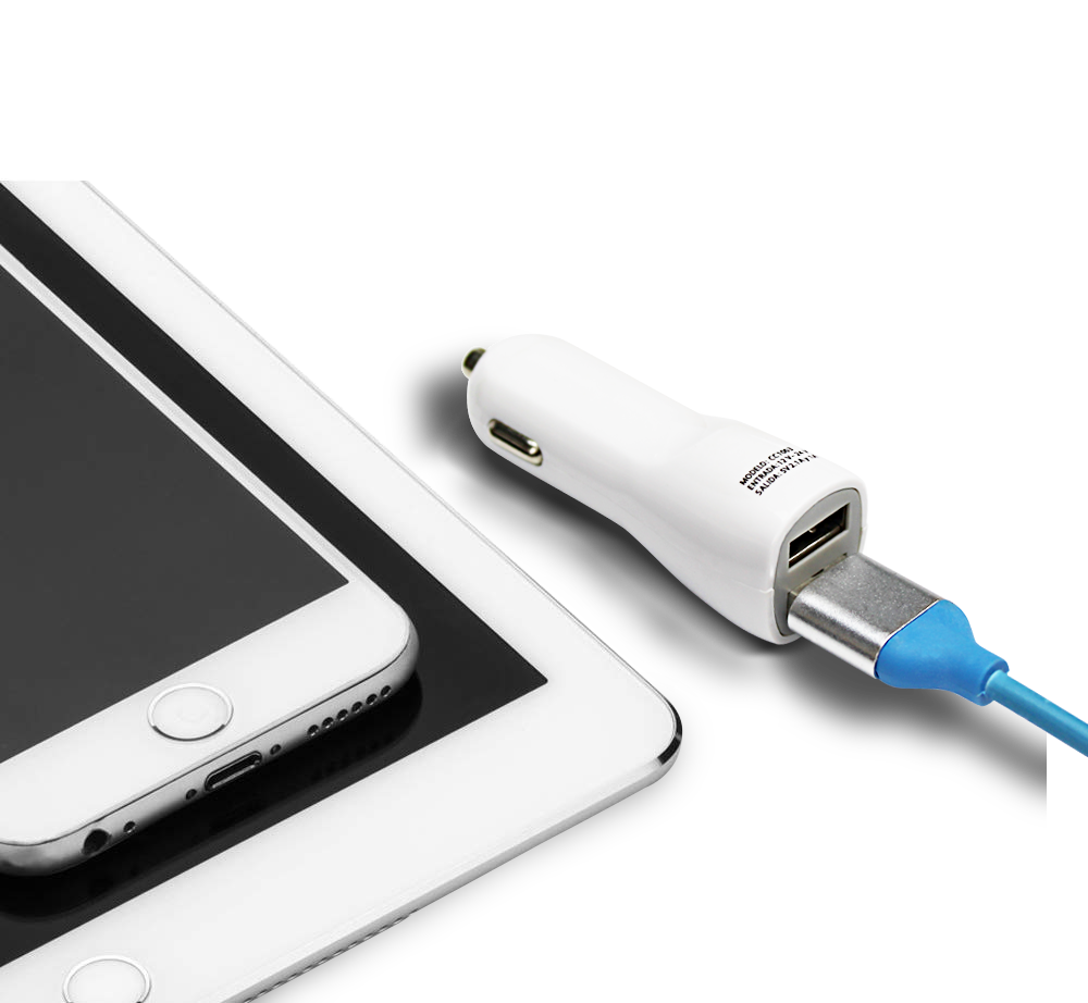 переходник автомобиля обязанности USB заряжателя телефона быстрого автомобиля 12W 5V 2.4A двойной быстрый