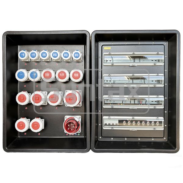 Syntax MD4 Three Phase IP67 Waterproof 125A/5P HDPE Portable Power Distribution Board for FIFA Sporting Events in Qatar 630x430x900mm