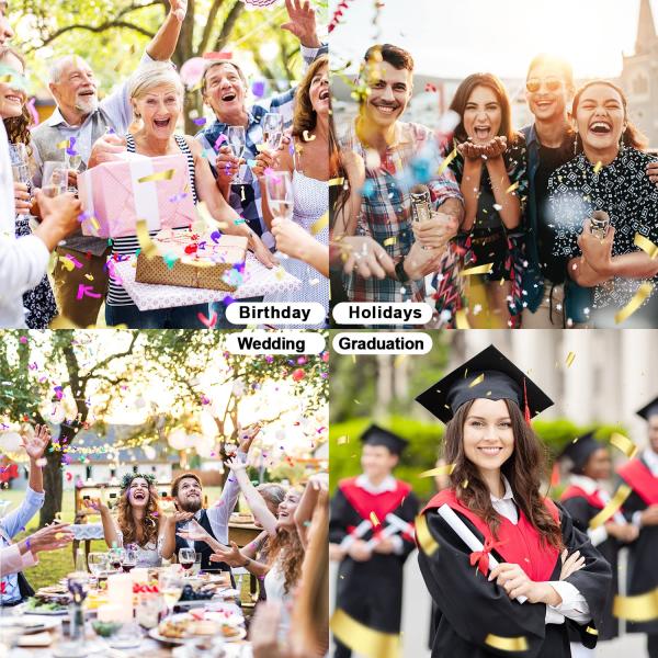 40cm Multicolor Biodegradable Party Popper Confetti Cannons for Colorful Celebrations
