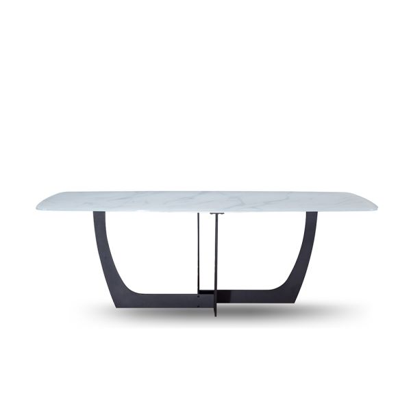 Modern Luxury Rectangular Dining Table Set 6 8 Seater Dining Room Furniture Marble Top Sintered Stone Marble Table