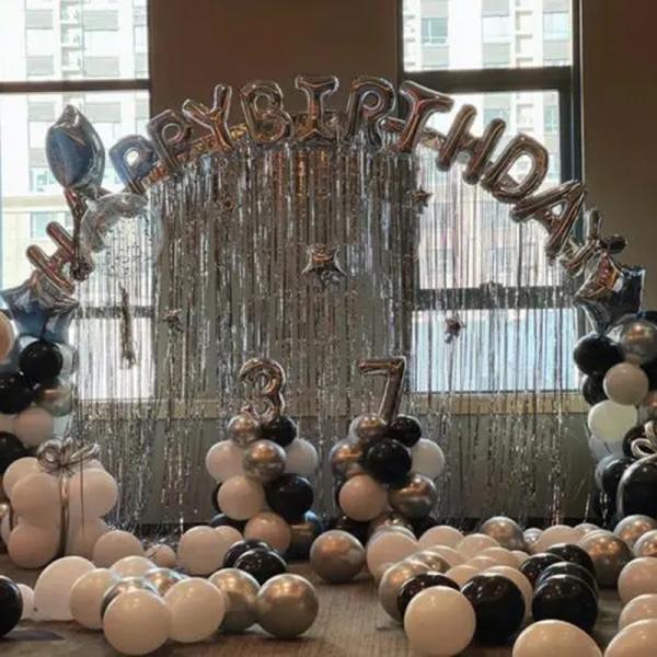 Plastic Colorful Modern Fringe Tassel Backdrop Rain Curtain For Birthday Party Decoration