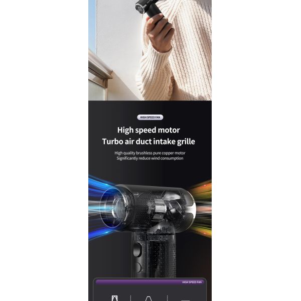 Dual Use Portable Wireless Rechargeable Air Duster Vacuum Cleaning Tool OEM Color