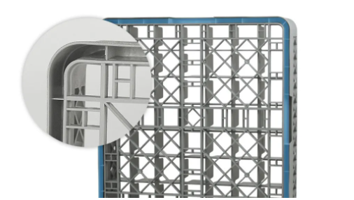 Stackable Commercial Dishwasher Glass Basket Compartment 9 / 16 / 20