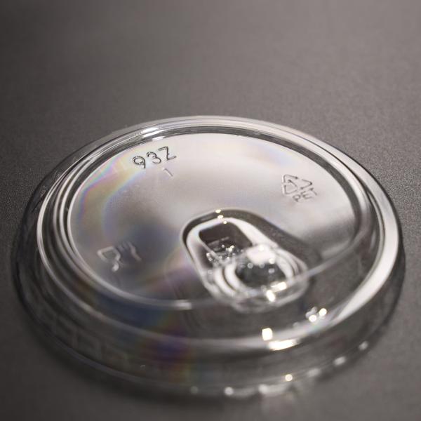 1000pcs 93mm PET tampa de taça descartável com projeto à prova de vazamento