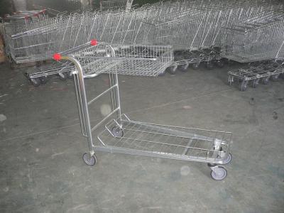 Supermarket cargo Warehouse Trolley with foldable basket and customized logo