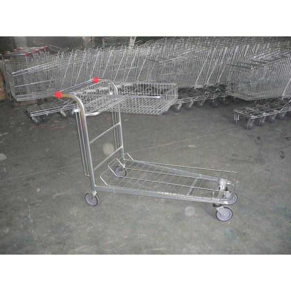 Supermarket cargo Warehouse Trolley with foldable basket and customized logo