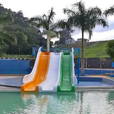Family Friendly  Straight Rainbow Kids Water Slide Colourful Fiberglass