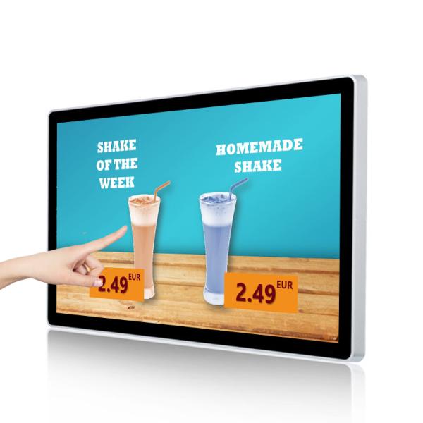 Metal Case Digital Signage Large Touch Screen Display , 55 Inch Hdmi Big Touch Screen Monitor