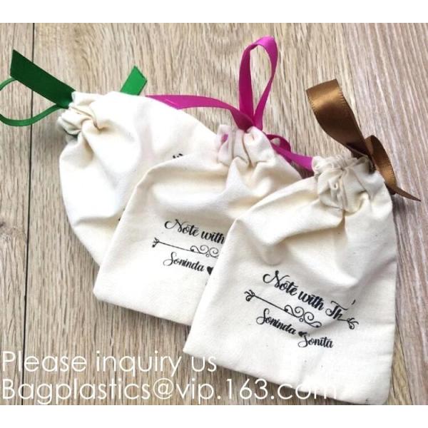 Wedding Party Favor Gift Drawstring Bags 100% Cotton Pouch,Fabric Reusable Drawstring Gift Bag | Eco-Friendly Alternativ